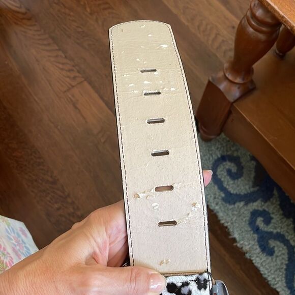 Bijou Terner wide leopard print polyurethane& black elastic belt - Picture 5 of 6